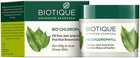 Chlorophyll Oil Free Anti-Acne Gel and Post Hair Removal Soother for Oily and Acne Prone Skin I Chinai ghas (Gelidium amansii), Kuda (Holorrhenna antidysenterica), Ghrit kumari (Aloevera indica), Kikkar gaund (Acacia Arabica), Samundir Kai (Gelidium amansii), Himalayan Water Q.S.