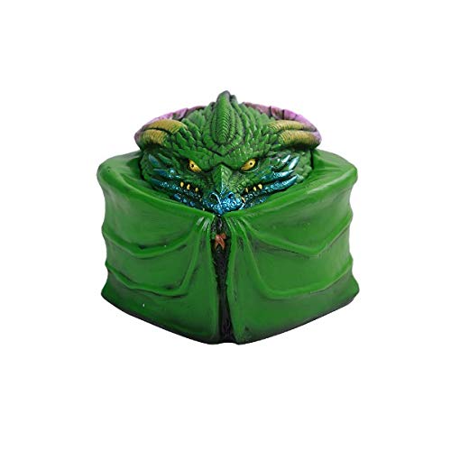 Boîte décorative et coffret à secrets motif dragon ailé vert pour votre table basse