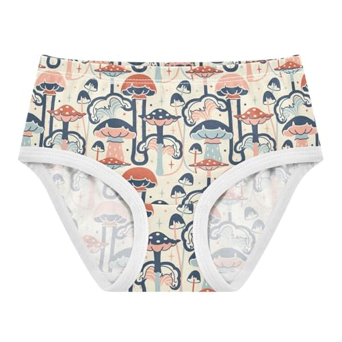 Little Girl Underwear Toddler Panties Kids Undies Mystery Mushrooms Soft Cotton Briefs 2T-8Y