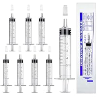 winbest Spritze 5ml, 32 Stück Individuelles Paket Plastikspritze mit Kappe Kunststoffspritze Ohne Nadel Wiederverwendbar Spritze für Flüssigkeitsmessung und abgabe, Tierfütterung, Pflanzenbewässerung