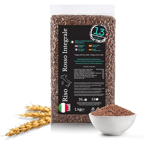 Arroz Rojo Integral 1kg | Sin Gluten, Rico en Fibra y Minerales | Crujiente y Aromático | Ideal para Dietas Saludables | Producto Italiano - 13 di Ilaria