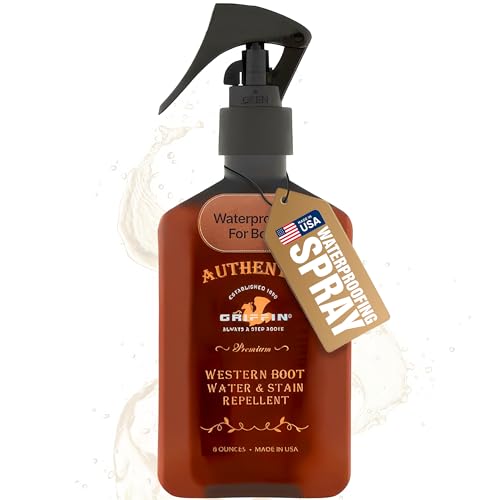 Griffin Boot Care Shoe Protector Spray – Long-Lasting Water & Stain Repellent – Safe for Any Colors Prevents Moisture – Shoe Water Repellent Spray Ideal for Boots, Handbags, Wallets, Belts & Jackets