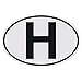 Republik Ungarn H Schild Kennzeichen H Aufkleber 13 cm HR Art. 370585
