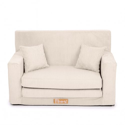 Flumi Personnalisé Canapé Enfant Convertible 3in1 Lit d Appoint Enfant - Mini Canapé avec nom de l'enfant - Mousse Chauffeuse Enfant avec Fonction Lit -...