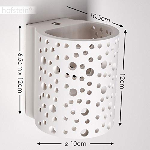 Lampada da parete Glenden in ceramica bianca