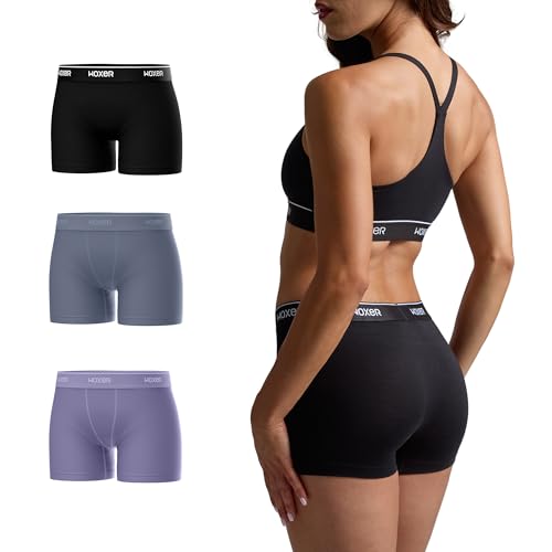 Image of Woxer Womens Boxers - Star 3 inch Boy Shorts Underwear for Women - Boxer Briefs