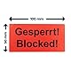 MD Labels Warnetiketten auf rolle 100x50mm 500 Stück Gesperrt! Blocked! Versandaufkleber - Versandhinweis Haftetiketten