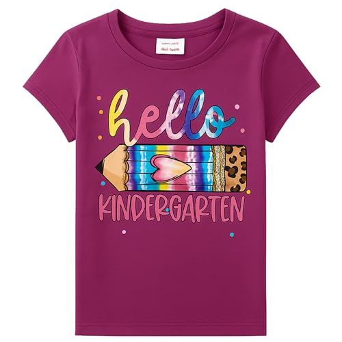 Image of First Day of Kindergarten Shirt First Day of School Gifts for Kids Kindergarten Shirts for Girls T-Shirt Top