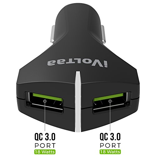 Image of iVoltaa QC 3.0 36W - Dual Port USB Car Charger, Both Port QC 3.0