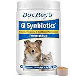 Doc Roy’s GI Synbiotics Probiotic & Prebiotic Granules for Dogs & Cats – Digestive & Immune Health Supplement with Live Cultures, BgMOS & Beta Glucans – Chicken Flavor – 454g Granules