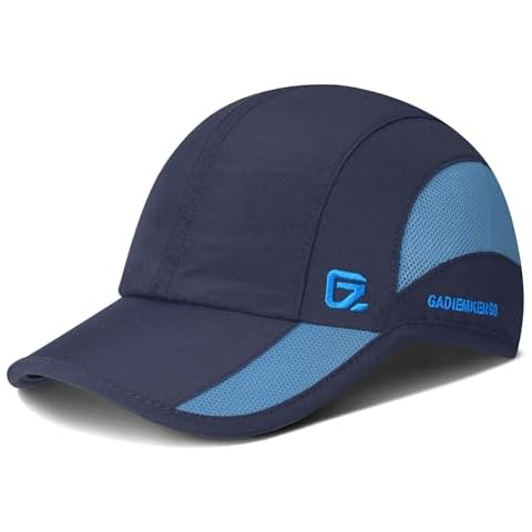 GADIEMKENSD Outdoor Running Hat Men's Cooling UPF50+ Womens Baseball Cap Sport Mesh Sun Hat Trucker Dad Hats Quick Dry Breathable Unstructured for Summer Camping Fishing Hiking Improved Navy L Cover