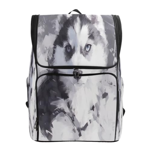 Sac à dos Chien Neigeux Noir contre la surcharge des affaires scolaires