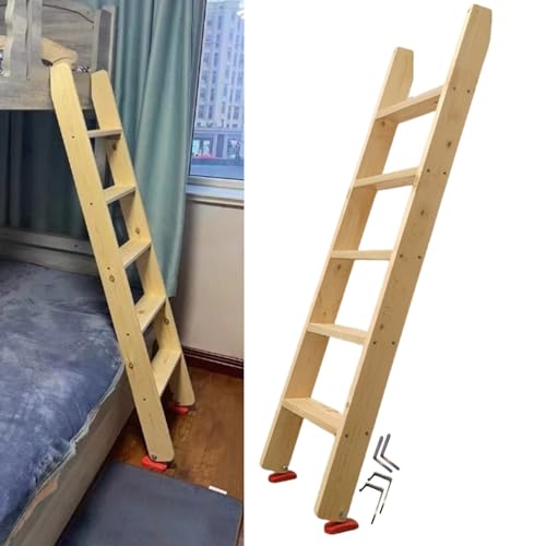LXLZYXSF Kids Bunk Bed Ladder Replacement Wooden Loft Ladder, RVs Motorhome Top Bunk Ladder 100cm - 230cm Tall, Living Bed Ladder For Schools, Tree Houses(H-2.3m/90.6in/7.5ft)