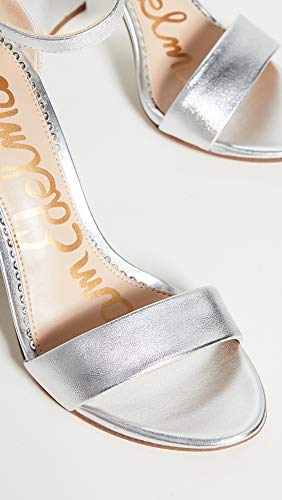 Sam Edelman Women's Yaro Heeled Sandal Soft Silver/Metallic Leather 9 Medium Us #TOP5
