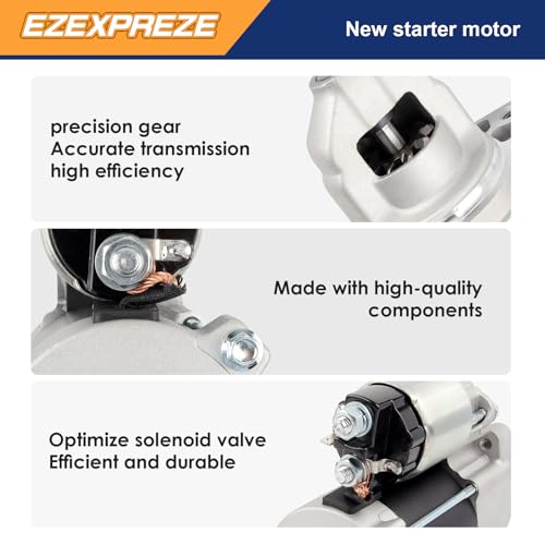 Image of Ezexpreze 19169 New Starter Motor Replacement for Kawasaki FX730V FX691V FX600V FX651V FX541V FX481V, John Deere 636M 652R 648R Z445 Z920A WHP52A WH48A, OE# 428000-6600 21163-0756 21163-0754