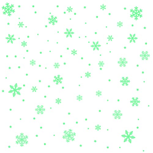 shenruifa Adhesivos de copo de nieve, adhesivos de pared de PVC que brillan en la oscuridad 3D – Pegatinas para techo de puerta de pared