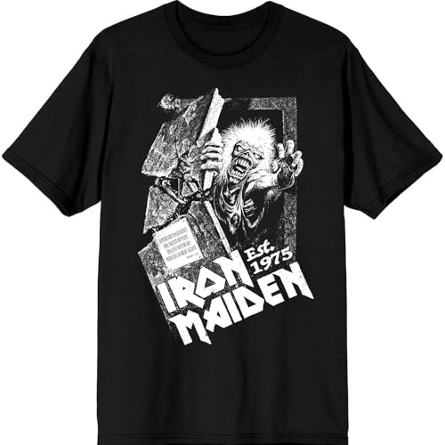 Iron Maiden Est 1975 No Prayer Grave T Shirt Size L