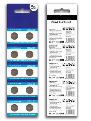 UBOON   Pack 3 X 10 Pilas de Botón Alcalinas AG3 / LR41 / 392, 1.5V, 35 mAh
