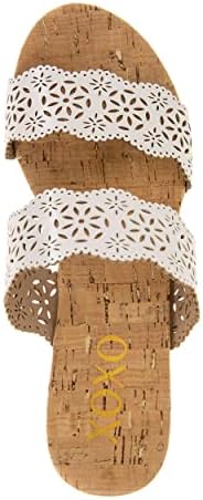 XOXO Women's Janice Wedge Sandal, Off White, 8.5 | Image 3