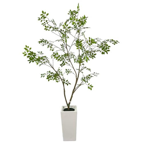Artificial Elm Tree Faux Elm Tree 6ft Tall Fake Plant in Pot Fake Silk Tree Faux Plants Indoor