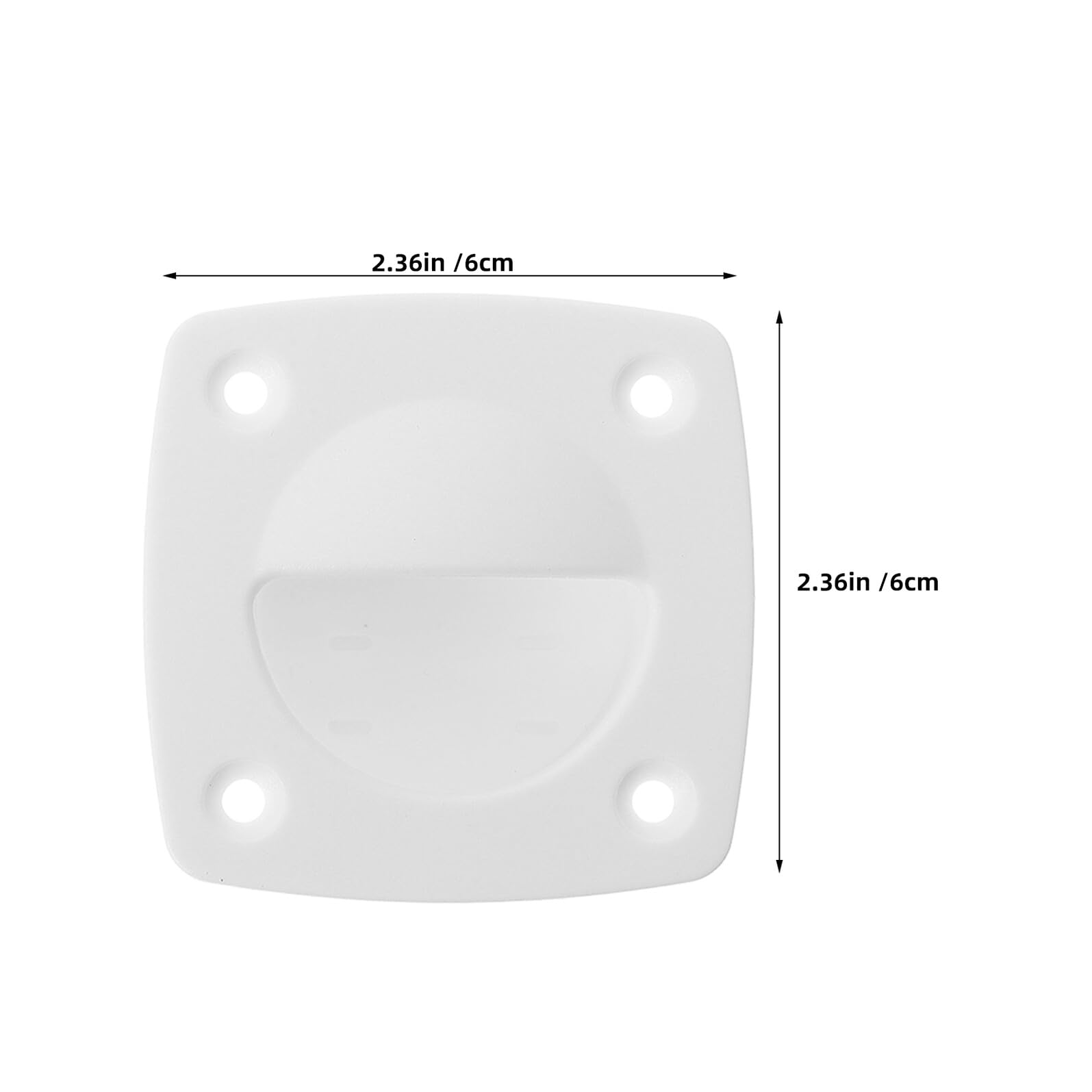 BESPORTBLE Lot de 4 Poignées Encastrées en Nylon Marin Blanc pour Bateaux et Yachts Poignées de Trappe Résistantes à la Corrosion Légères et Ergonomiques Accessoires Marins pour Entretien