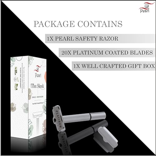 The Pearl Shaving Sleek Razor - Revolutionary Eco Friendly Cartridge Alternative for Smooth Shave Experience, Single Blade for All Skin Types | Diwali Gift Options