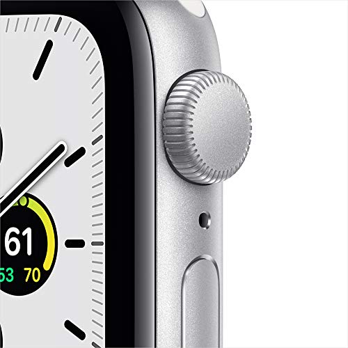 Apple Watch Serie SE 40mm GPS/Caixa de Alumínio Prata com Pulseira Esportiva Branca
