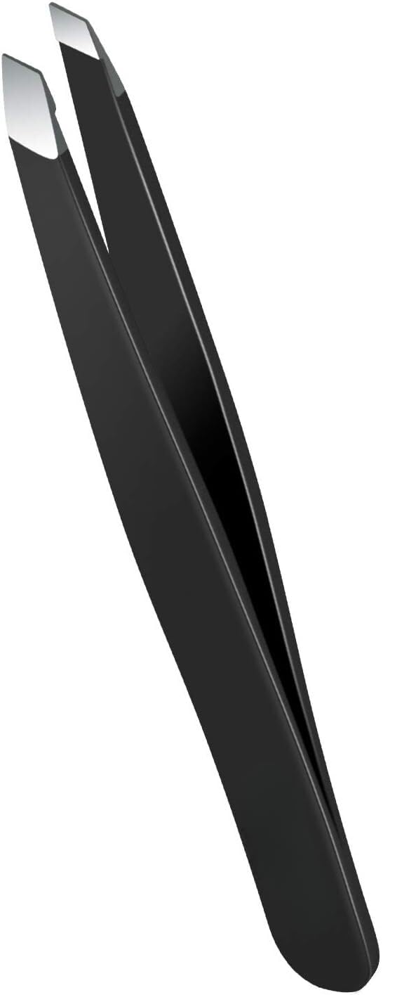 Aternal Stainless Steel Eyebrows Plucking Tweezer, Precision Eyebrows Tweezer for Ingrown Hair, Facial Hair Remover Tweezer Sharp Eyebrow Shaper Hair Plucker Beauty Tools for Women, Black-image-9