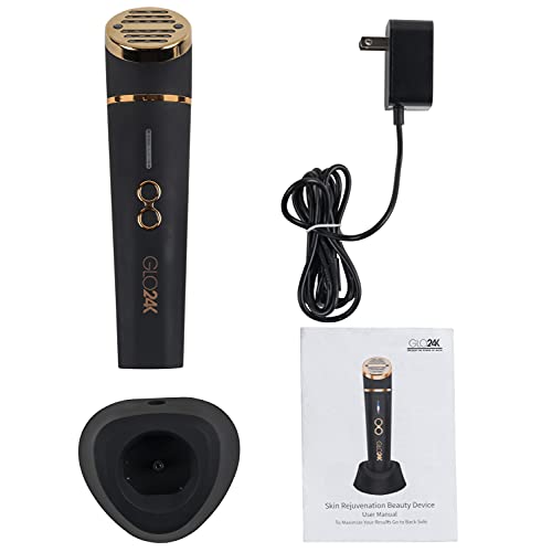 GLO24K LED Skin Rejuvenation Beauty Device + 24k Moisturizing Day Cream. The Premium Set for Nourished Skin and Glowing Complexion.