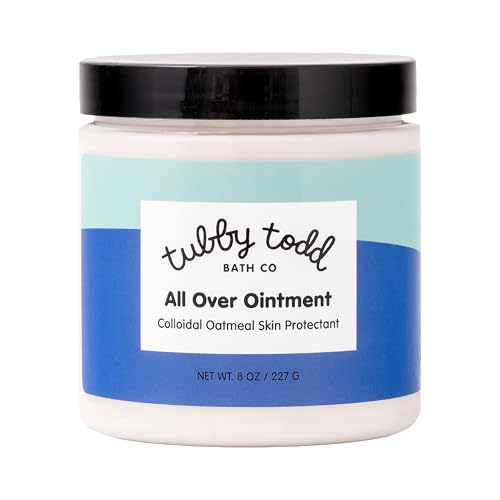 Image of Tubby Todd All Over Ointment, Baby Eczema Cream | Everyday Multi-Purpose Sensitive, Dry, Irritation Baby Skin Relief Cream, Steroid & Gluten Free, 8 oz, Lavender Rosemary
