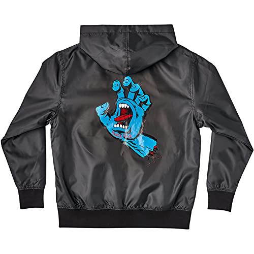 Santa Cruz Big Boys' Screaming Hand Windbreaker Jackets,X-Large,Black2