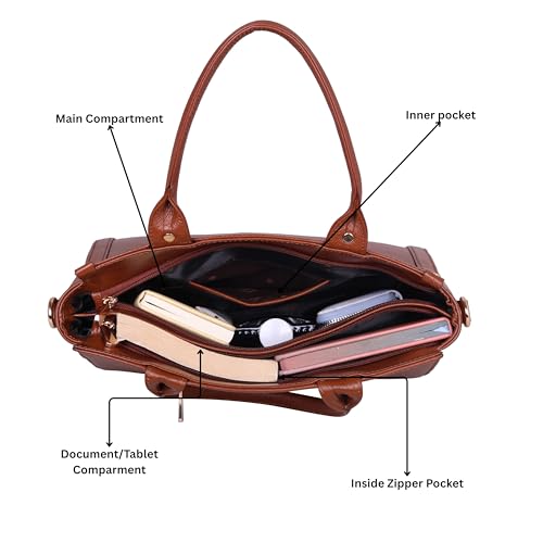 Image of DORPER MONEY HILL Durable Leather Satchel Bag for Women Genuine Handbag