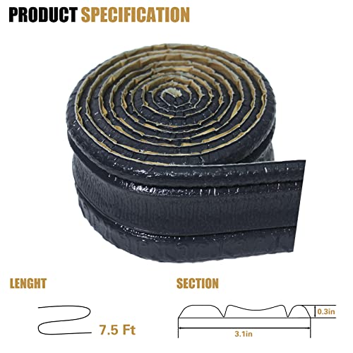 WAPANE Adesivo autoadesivo, borda de papel de parede de moldagem de coroa flexível, linhas de borda