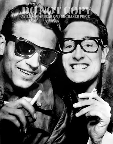 Foto de Buddy Holly de 11x14" para decorar tu sala con música legendaria y rock n' roll de 1959