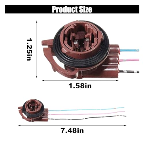 image for GLSOWEE 2PCS 3156 3157 Pre-Wired Harness Sockets, Car LED Bulbs Socket