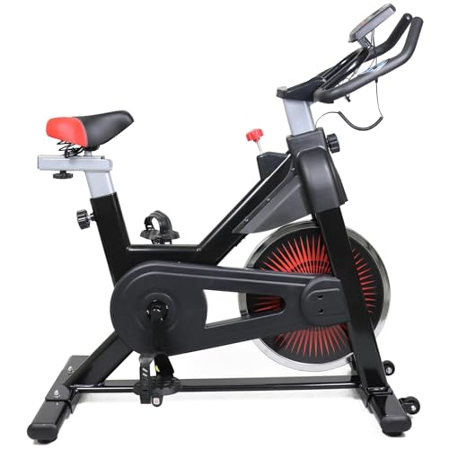 Image of Kobo Heavy-Duty Spin Bike with 10KG Flywheel | 120 KG Max User Weight | Silent Belt Drive Indoor Cycle | Adjustable Resistance & LCD Display | Home Cardio Fitness Workout Bike