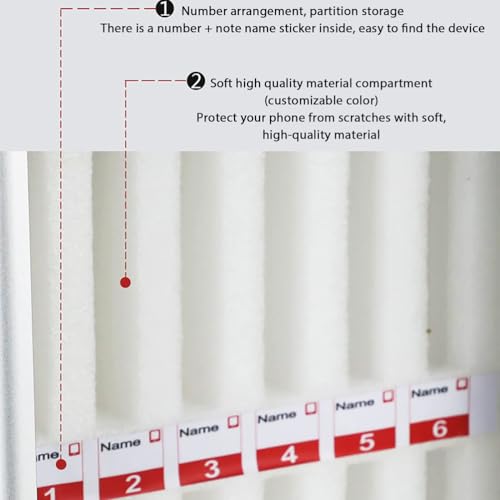 Armadietto da parete con 36 slot per telefono cellulare con serratura Securi, ideale per aule e soluzioni telefoniche nized