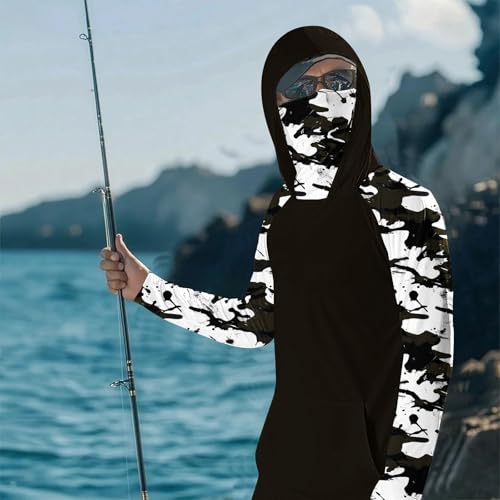 Sweat à capuche UPF 50+ homme avec protection UV et masque intégré