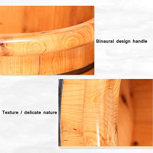 Pecera de pies de madera de cedro para spa y masaje miniatura 7