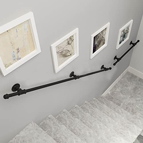 Garde-corps d'escalier en métal noir antidérapant 1 m à 6 m
