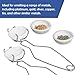Novellaire-8 Pcs Crucibles for Melting Metal Kit, 4 Ceramic Quartz Crucibles and 2 Upgraded and Enlarged Ceramic Quartz Crucibles, 2 Pcs Whipclip Handle 2a, Melting Metals Like Gold and Silver
