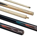 POWERGLIDE 2-Piece Snooker Cue Stick | Calibre | Ash Wood Shaft and Butt with Decal Design | Brass Joint | Full Size 57" | 10 mm Tip