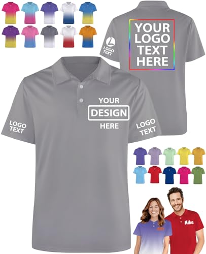 Custom Polo Shirts for Men Women Design Your Own Logo Photo Name Text Personalized Polo Shirt Customized Golf Jersey Gifts