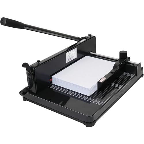 Kwueiit ペーパーカッター、プリントカッター、A3/A4裁断機 カッティングマシン 大型裁断機 手動紙カッター 高精度ヘビーデューティ厚層ペーパーカッターペーパーカッターオフィス商業ペーパーカッタースチールベース 事務用品 家庭用 作業用 ビジネス