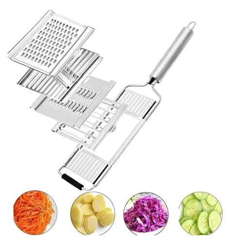 Set cortador manual multifuncional 4 en 1 acero inoxidable miniatura 1