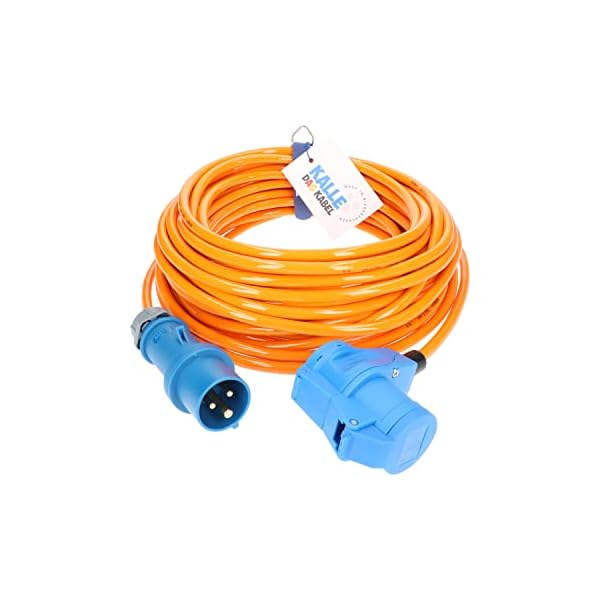 CEE Verlängerung KALLE Blue SIGNAL 2,5mm² Winkel Industrie Bau Boot Womo Camping Vollpur-Premium-Leitung mit 15 Jahren…