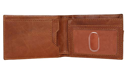 Pitaara Genuine Leather Slim Hand Crafted Minimalist Front Pocket Bifold Wallet with RFID Blocking For Men3