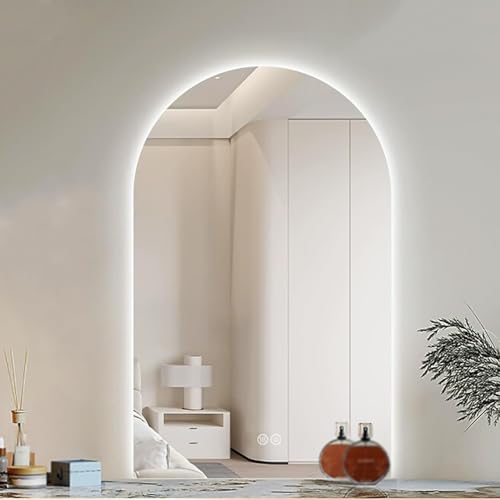 WIQUYBML Arch mirror, suitable for bathroom vanity mirror or wall decoration mounted living room bedroom entrance
