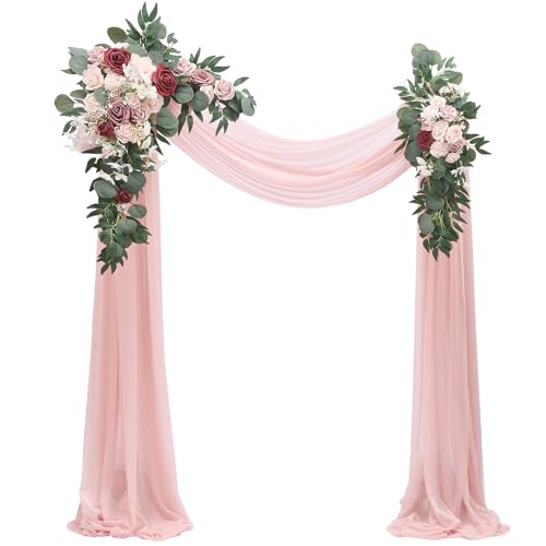 Floroom Arch Flowers with Drapes Kit (Pack of 4) -
