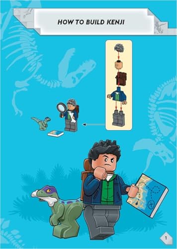 Image of LEGO Jurassic World: Raptors on the Run Activity Book (with Kenji minifigure, baby raptor and accessories) (LEGO Minifigure Activity)